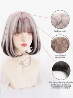 14 Inches Lolita Wig Highlighting Hair Heat-resistant Fiber As Image Lolita Accessories