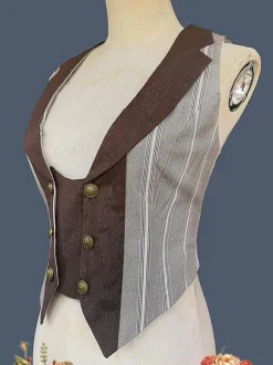 Academic Lolita Coats Coffee Brown Infanta Polyester Top Top Summer Lolita Outwears