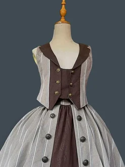 Academic Lolita Coats Coffee Brown Infanta Polyester Top Top Summer Lolita Outwears