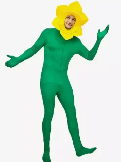 Adult Halloween Carvinal Funny Costumes Sunflower Jumpsuit