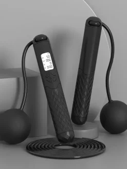 Adults And Kids Athletic Cordless Rechargeable Jump Rope Adjustable Athletic Fitness Exercise Smart Counting Weight-bearingJumping Rope