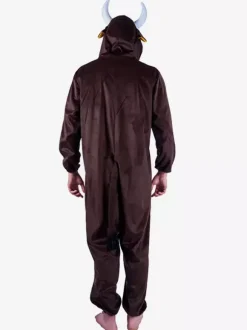 Adults Animal Kigurumi Onesie Pajamas Adult's Deep Brown Polyester Jumpsuit Costumes