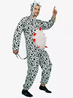 Adults Kigurumi Funny Cow Onesie Jumpsuit With Hat