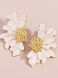 Alloy Flower Earrings For Women 2026