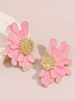 Alloy Flower Earrings For Women 2026