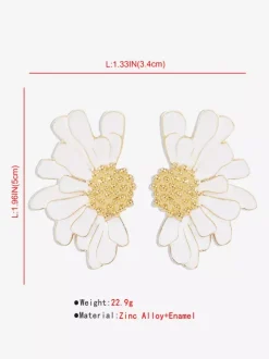 Alloy Flower Earrings For Women 2026