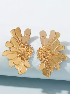 Alloy Flower Earrings For Women 2026
