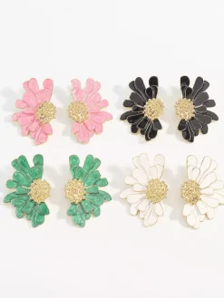 Alloy Flower Earrings For Women 2026