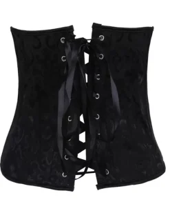 Alluring Black Jacquard Women Sexy Corsets