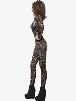 Animal Zentai Suits Womens Sexy Catsuit Leopard Printed Zentai Costumes