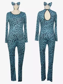Animal Zentai Suits Womens Sexy Catsuit Leopard Printed Zentai Costumes