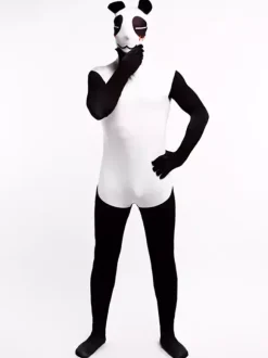 Animal Zentai Suits Adults Zentai Suits Panda Sexy Black Lycra Spandex Color Block Animal Full Body Costumes