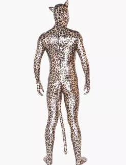Animal Zentai Suits Leopard Zentai Suit Shiny Metallic Animal Costume