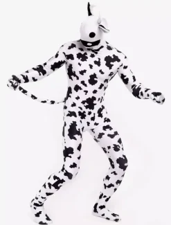 Animal Zentai Suits Morph Suit White Cow Style Zentai Suit Full Body Lycra Spandex Bodysuit