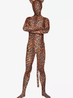 Animal Zentai Suits Tiger Style Animal Costume Lycra Spandex Fabric Zentai Suit Unisex Full Body Suit