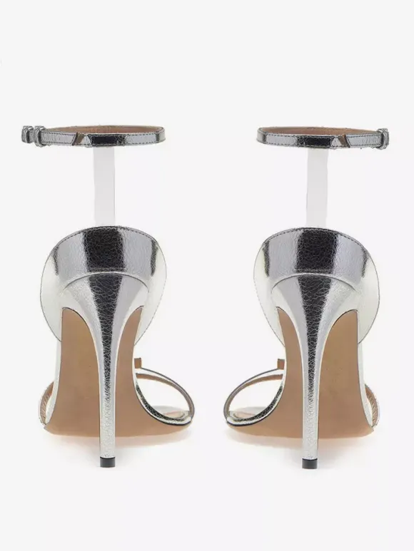 Ankle Strap Sandals Suede Open Toe High Heel Dress Shoes