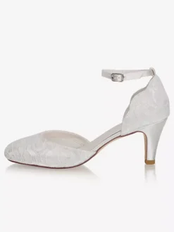 Ankle Strap Wedding Shoes D'orsay Kitten Heel 2.6