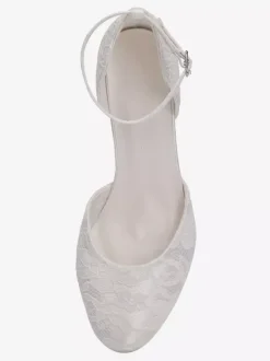 Ankle Strap Wedding Shoes D'orsay Kitten Heel 2.6