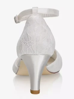 Ankle Strap Wedding Shoes D'orsay Kitten Heel 2.6