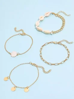 Anklet Cowrie Shells Layered Bikinis Beach Vacation Ankle Bracelet