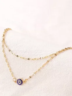 Anklet Evil Eye Delicate Minimalist Chic Beach Ankle Chain