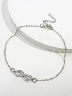 Anklet Rhinestone Infinity Timeless Chic Bikinis Beach Ankle Chain