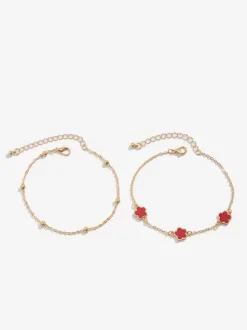 Anklet Flowers Delicated Chic Romantic Beach Anklet Chain 2PCS