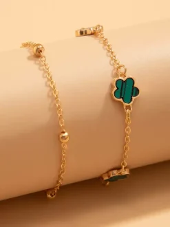 Anklet Flowers Delicated Chic Romantic Beach Anklet Chain 2PCS