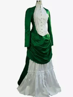 Apricot Edwardian Dress Long Sleeves Tunic Vintage Dress