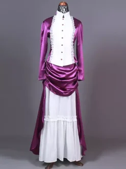 Apricot Edwardian Dress Long Sleeves Tunic Vintage Dress