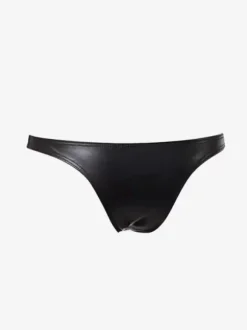Artificial Leather Black Male Sexy Panties
