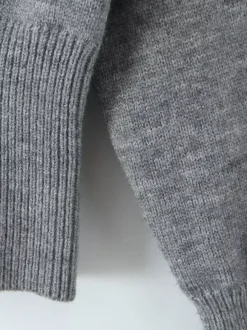 Asymmetric Pullover Sweater With Ribbed Waist And Lantern Sleeves For Women 2026