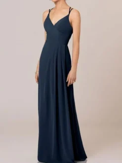 Avocado Green Cheap Wedding Dresses V Neck Sleeveless Backless Pleated Chiffon A Line Floor Length Bride Dresses
