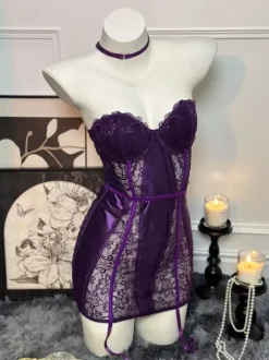 Babydolls Lingerie Babydoll For Woman Black Polyester Sexy