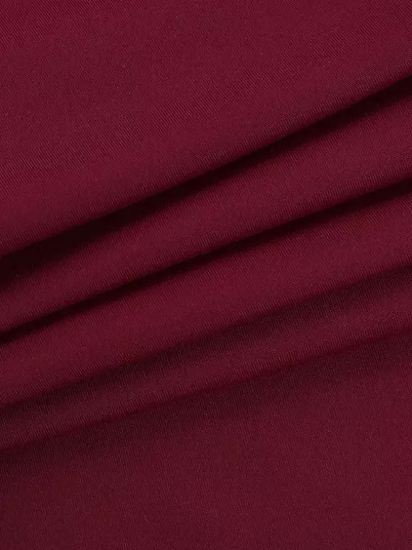 Backless Flare Jumpsuit For Women - Wine Red Sexy Long Sleeve Bodycon Romper - Spring Streetwear 2026