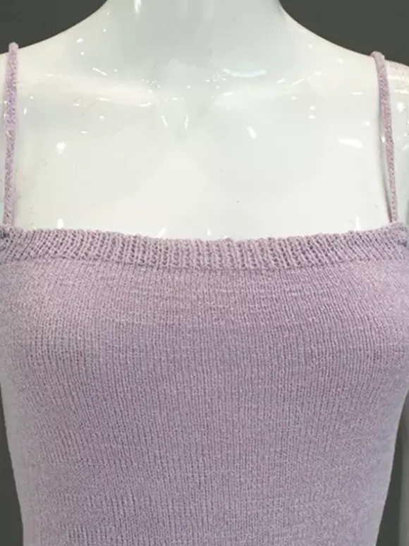 Backless Knitted Slip Dress For Women - Lace Up Ribbed Side Slit Midi Bodycon - Summer Beach Vacation 2026