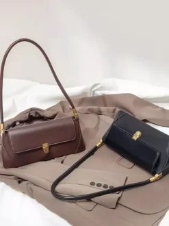 Baguette Bag Faux Leather Slim Shoulder Bag For Women 2026