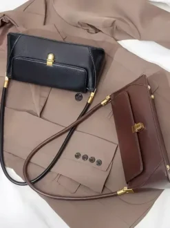 Baguette Bag Faux Leather Slim Shoulder Bag For Women 2026