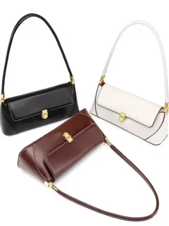 Baguette Bag Faux Leather Slim Shoulder Bag For Women 2026