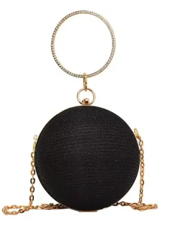 Ball Crossbody Bag With Chain Shiny Evening Handbag For Women 2026