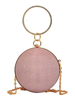 Ball Crossbody Bag With Chain Shiny Evening Handbag For Women 2026