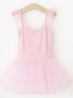 Ballet Dance Costumes Lilac Sleeveless Slim Fit Ballerina Tutu Dresses For Kids