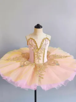 Ballet Dance Costumes Pink Girl's Kid's Ballerina Lycra Spandex Dress Dress Dancing Wear