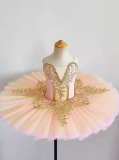 Ballet Dance Costumes Pink Girl's Kid's Ballerina Lycra Spandex Dress Dress Dancing Wear