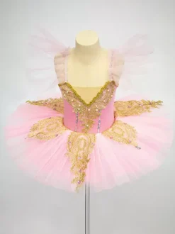 Ballet Dance Costumes Pink Girl's Kid's Ballerina Lycra Spandex Dress Dress Dancing Wear
