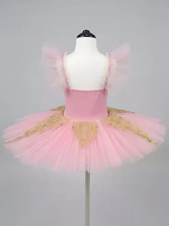 Ballet Dance Costumes Pink Girl's Kid's Ballerina Lycra Spandex Dress Dress Dancing Wear