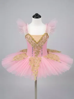 Ballet Dance Costumes Pink Girl's Kid's Ballerina Lycra Spandex Dress Dress Dancing Wear
