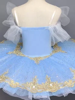 Ballet Dance Costumes Pink Girl's Embroidery Ballerina Polyester Dress Dancing Wear