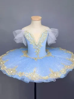 Ballet Dance Costumes Pink Girl's Embroidery Ballerina Polyester Dress Dancing Wear