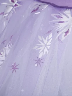 Ballet Dance Costumes Purple Women's Kid's Ballerina Ruffles Lace Floral Print Polyester Dress Dancing Wear